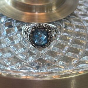 David Yurman Moonlight Ice Albion Blue Topaz ring